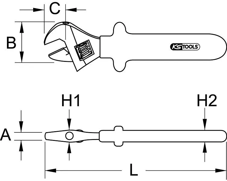 Clé à molette KS Tools avec isolation de protection 24 mm 117.1250 acheter à bas prix 