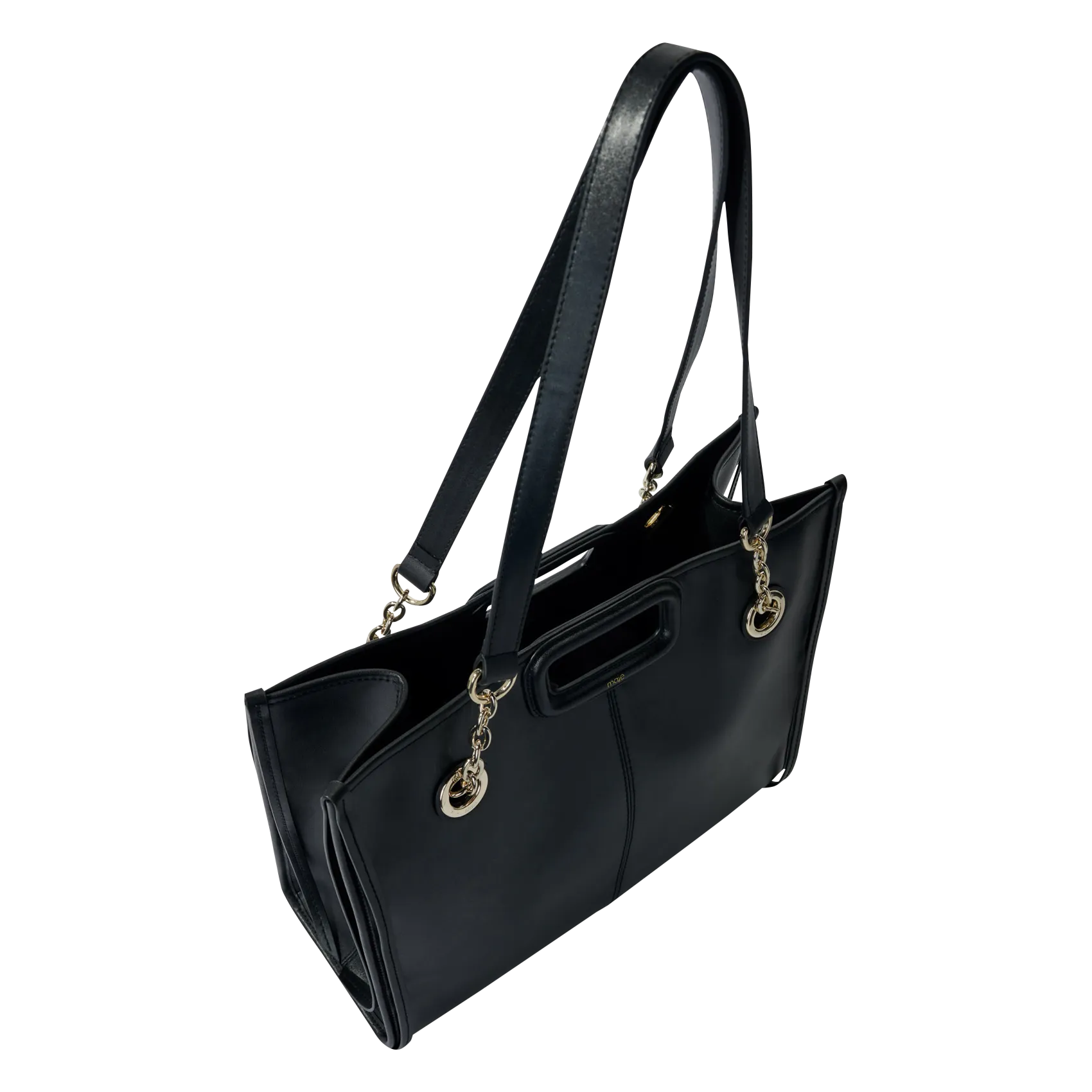 MAJE  Sac cabas en cuir lisse m cabas - Noir